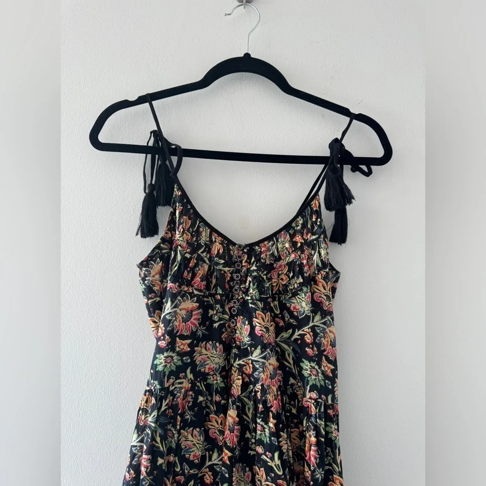 THE GREAT The Breeze Dress in Black Floral - Picture 9 of 10